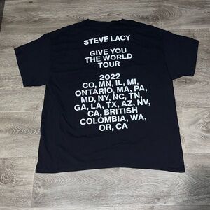 Rare 2022 Steve Lacy Give You The World Tour Gemini Album Graphic T-Shirt